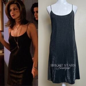 Extremely Rare Sparkle Lace Up Back Dress ASO Rachel Green Friends NWT DEADSTOCK